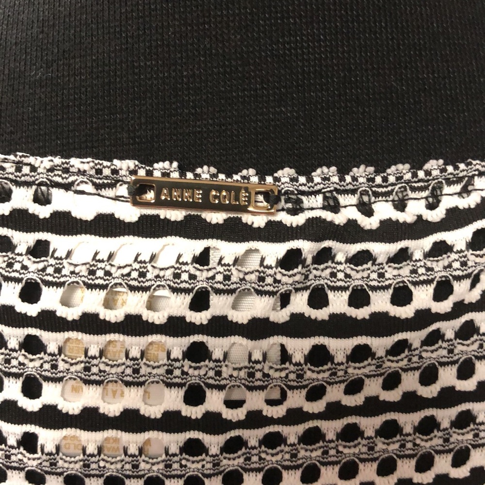 Anne Cole black and white mesh coverup - Picture 6 of 10